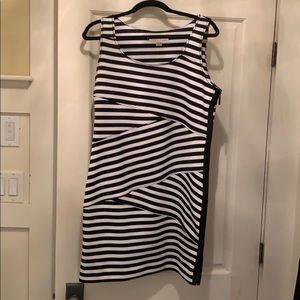 Micheal kors striped spandex knee length dress